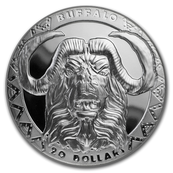 2019 Sierra Leone 2 oz Ag £20 High Relief Big Five: Buffalo Prf 2019 Sierra Leone 2 oz Ag £20 High Relief Big Five: Buffalo Prf